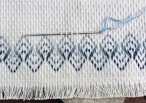 Image of cloth with huck weaving